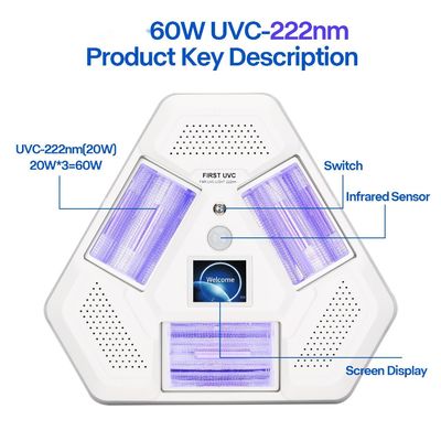 60 W UVC-Excimer-Lampe fertig 222 nm mit Triangle Holder Remove Controller